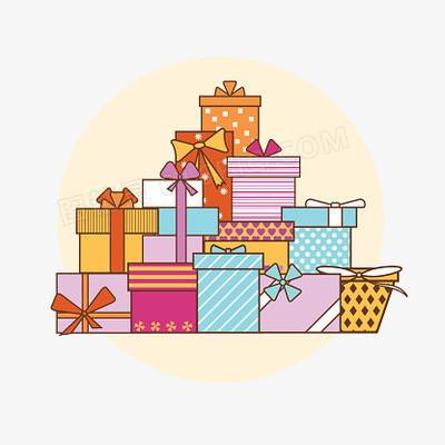 手繪禮物盒圖片免費(fèi)下載_高清PNG素材_圖精靈